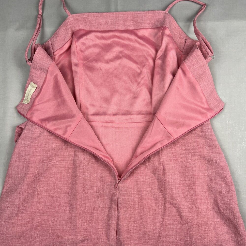 Altar’d State Pink Mini Dress Large Spaghetti Strap Faux Wrap - Picture 3 of 8